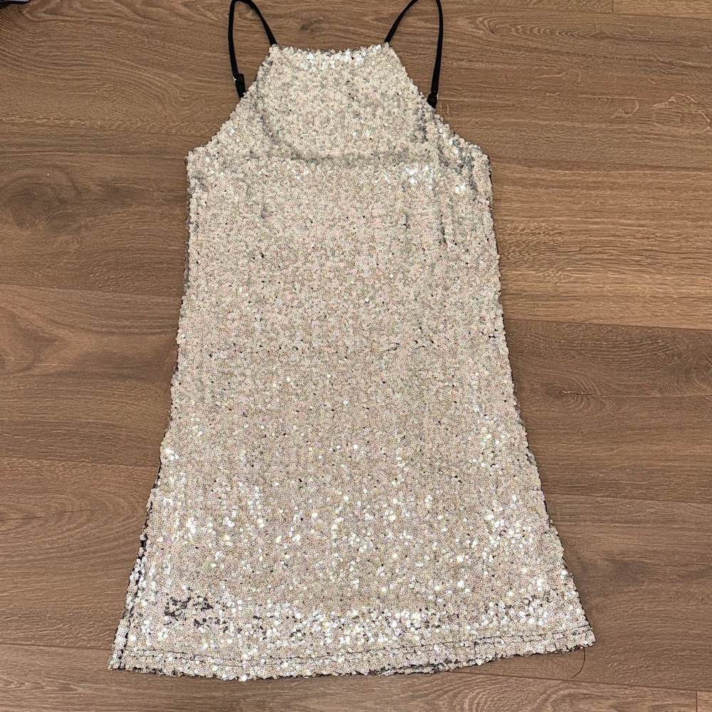 Sequin Silver Dress